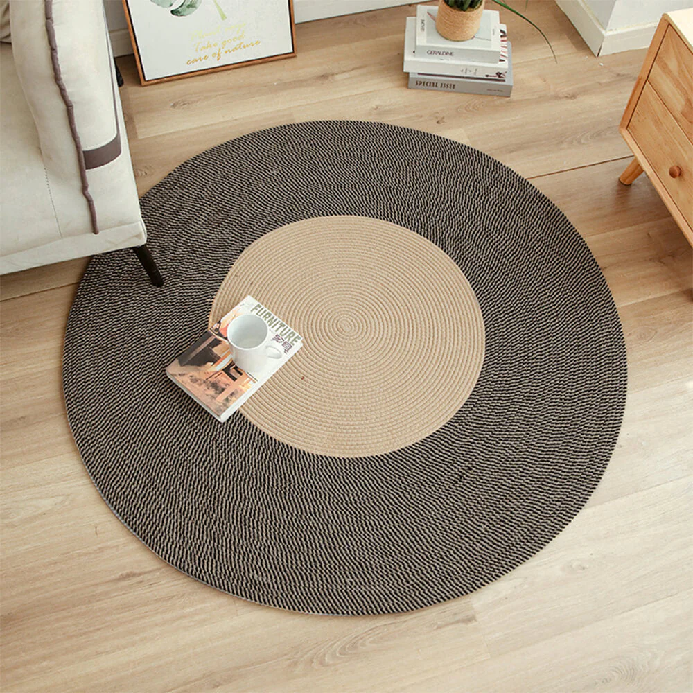 Tapis en jute tissé à la main style nordique durable avec franges pour chat - Image 10