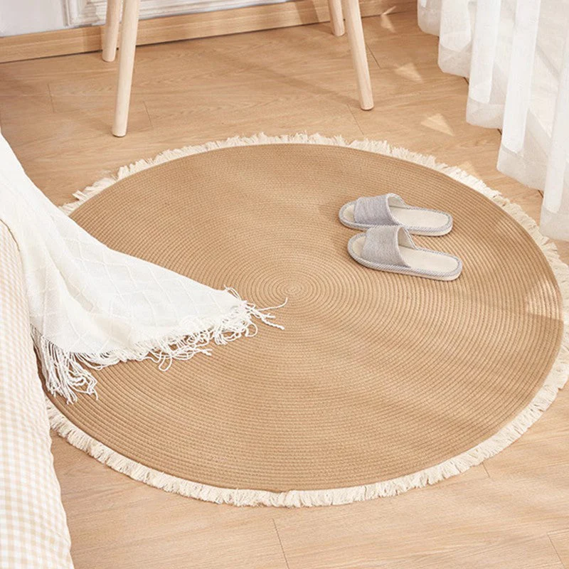 Tapis en jute tissé à la main style nordique durable avec franges pour chat - Image 6