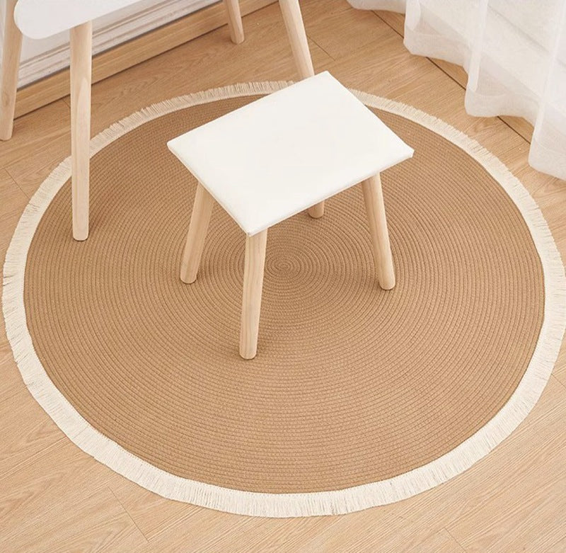 Tapis en jute tissé à la main style nordique durable avec franges pour chat - Image 9
