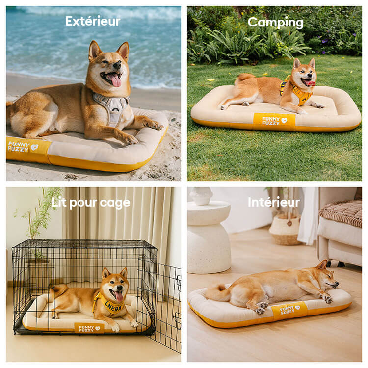 Tapis orthopédique imperméable et résistant aux rayures pour chien motif coloris block - Trek Lounge - Image 7