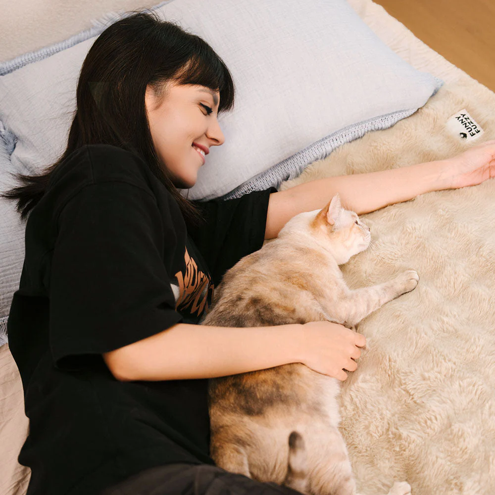 Tapis pour animaux de compagnie en peluche chaude, lavable et portable - ThermoPad - Image 11