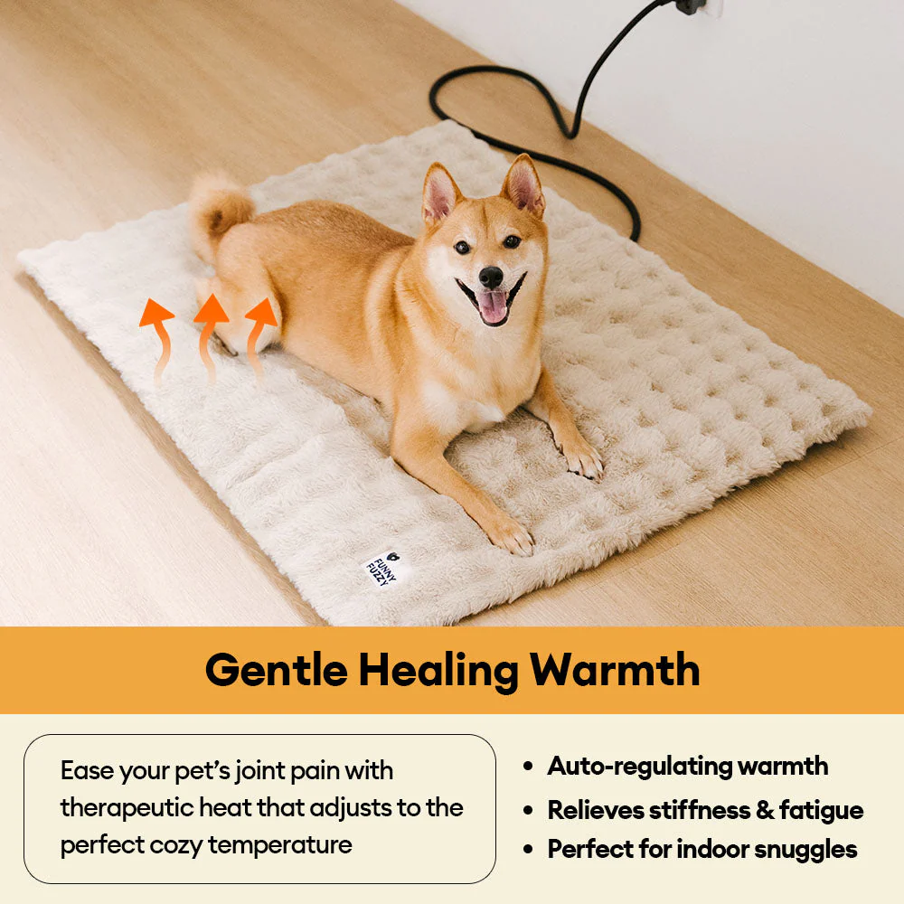 Tapis pour animaux de compagnie en peluche chaude, lavable et portable - ThermoPad - Image 6