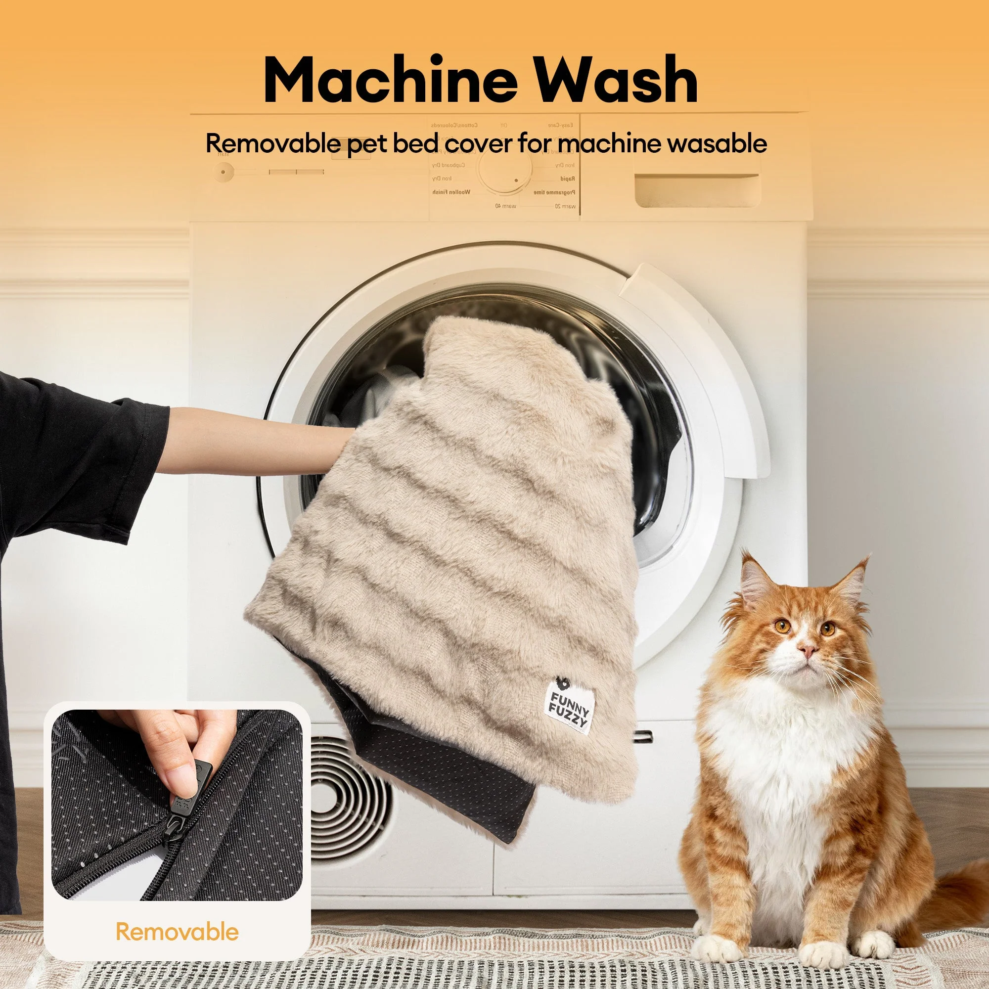 Tapis pour animaux de compagnie en peluche chaude, lavable et portable - ThermoPad - Image 7