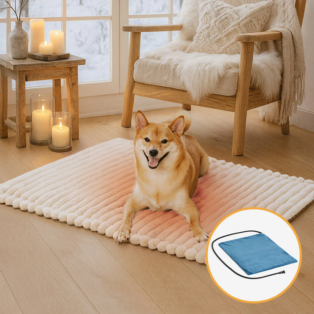 Tapis pour animaux en fausse fourrure de lapin lavable et chaud - ComfyEase - Image 11