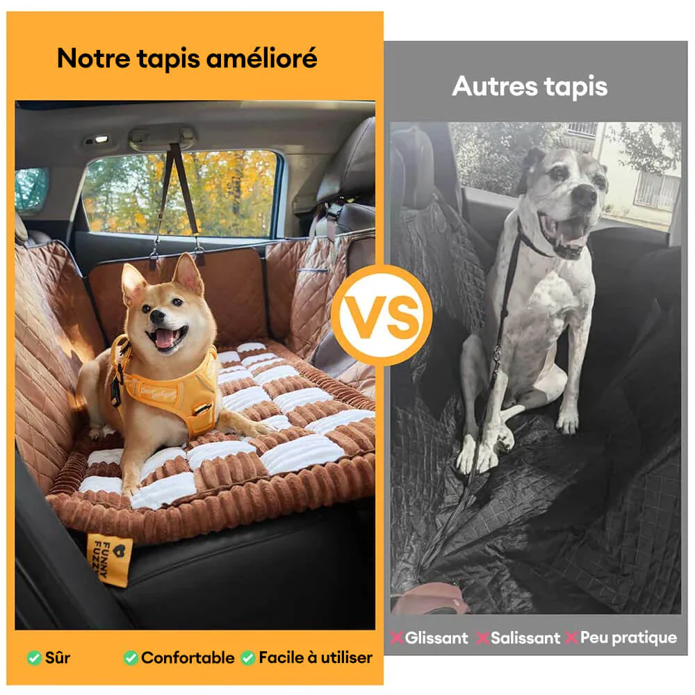 Tapis pour chien en plaid doux et antidérapant pour extension de siège auto - Image 5