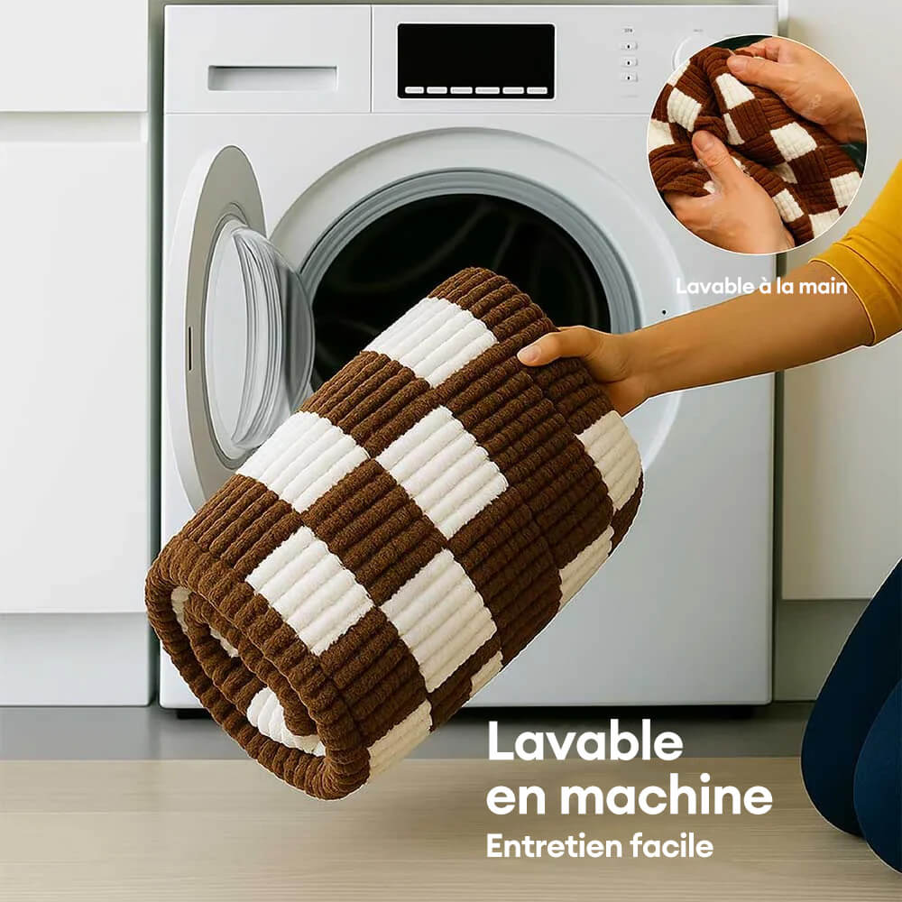 Tapis pour chien en plaid doux et antidérapant pour extension de siège auto - Image 9