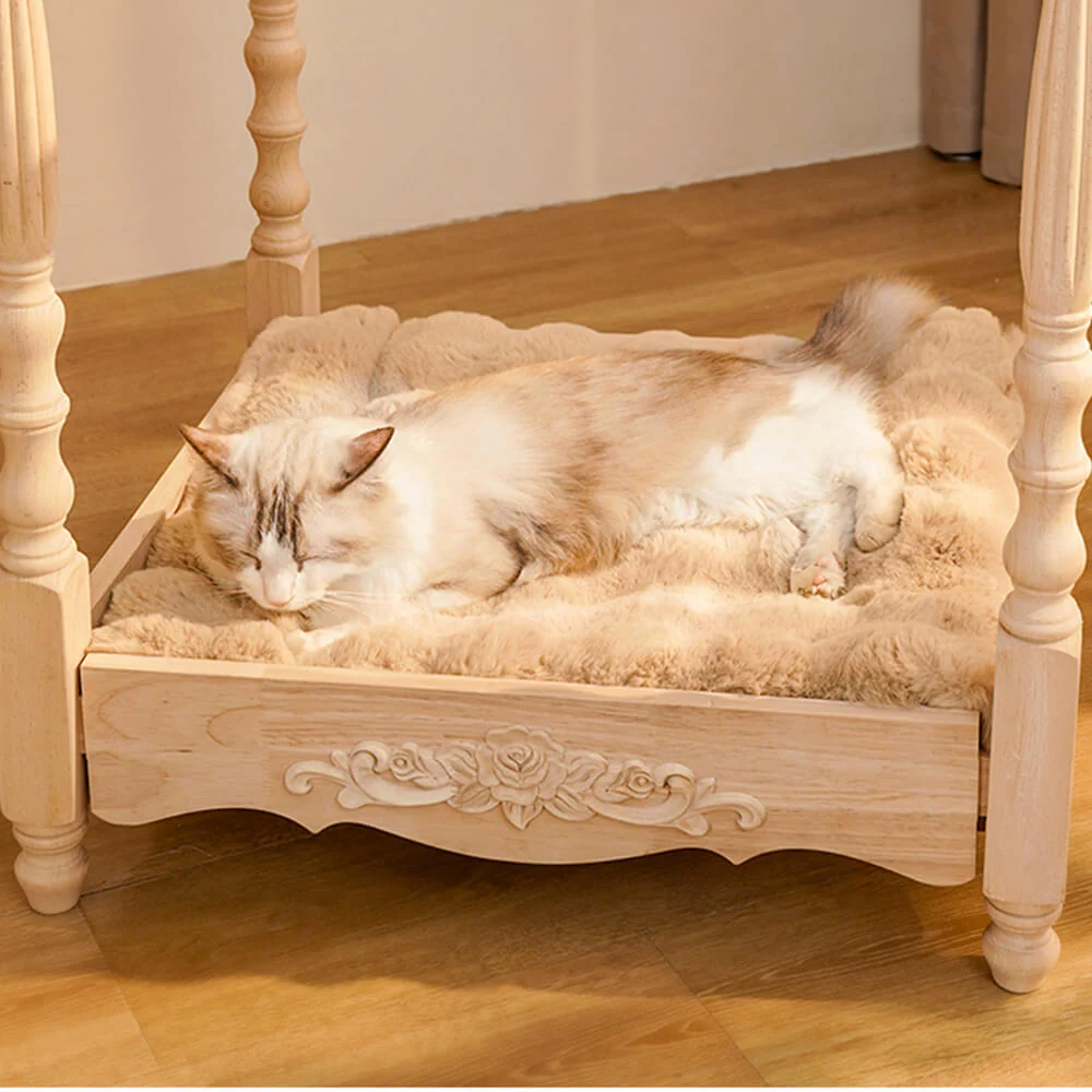 Tapis pour chien et chat en fausse fourrure de lapin ultra douce à motif ondulé avec oreiller pour animaux de compagnie - Image 8