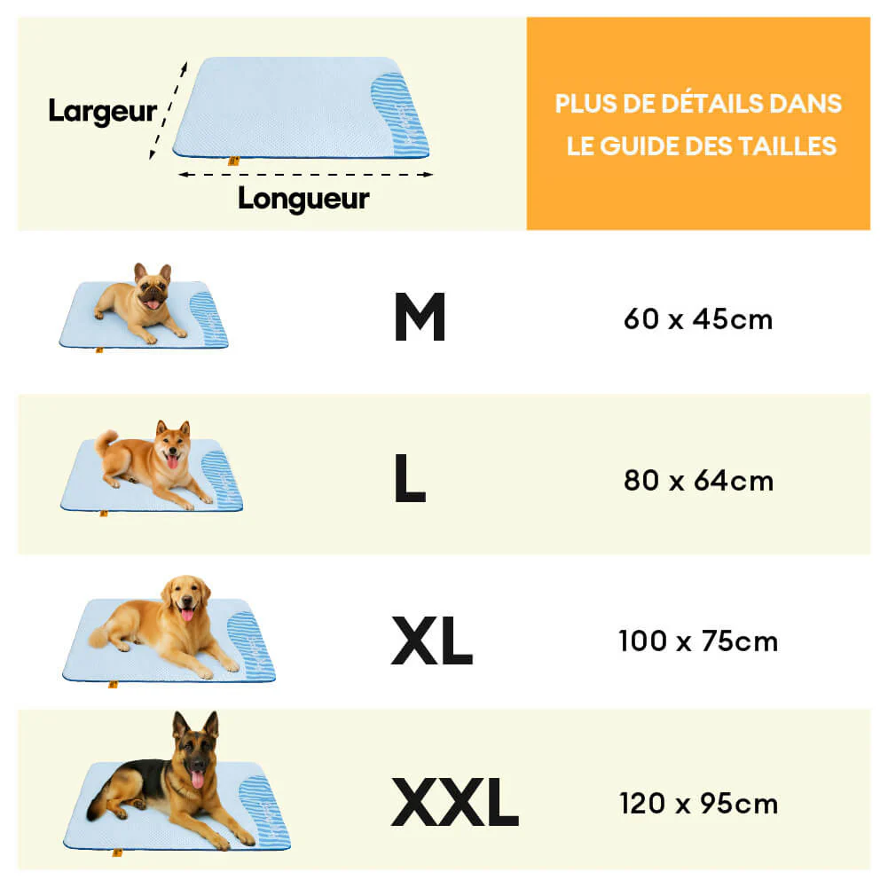 Tapis pour chien rafraîchissant grande taille lavable et antidérapant - Sieste rafraîchissante - Image 9