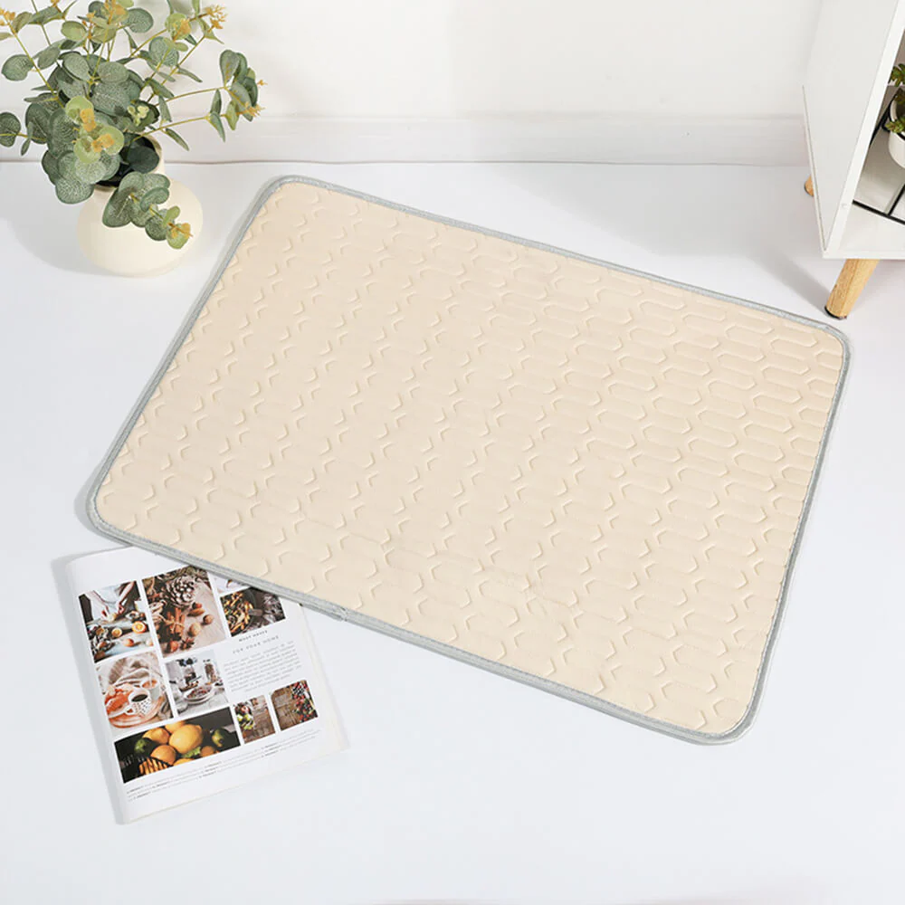 Tapis rafraîchissant lavable antidérapant respirant en soie glacée pour chien et chat - Image 12