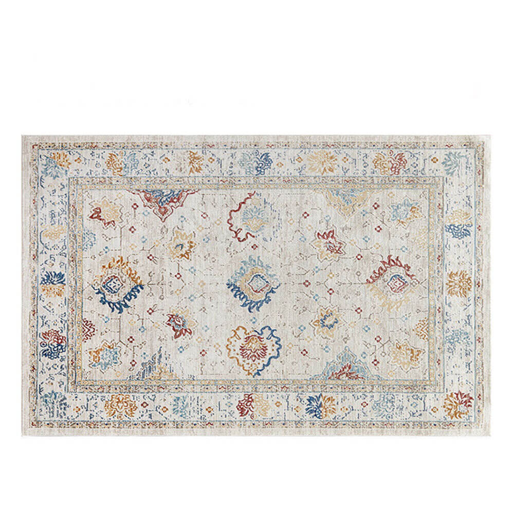 Tapis vintage bleu et crème adapté aux animaux de compagnie - Une élégance intemporelle pour votre maison - Image 3