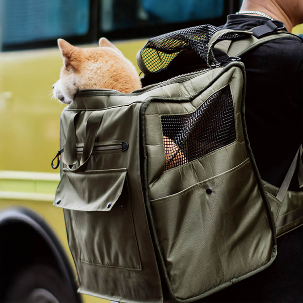 Transport Sac à Dos pour Animaux de Compagnie Grand Espace Maille Respirante Imperméable Voyage - Image 8
