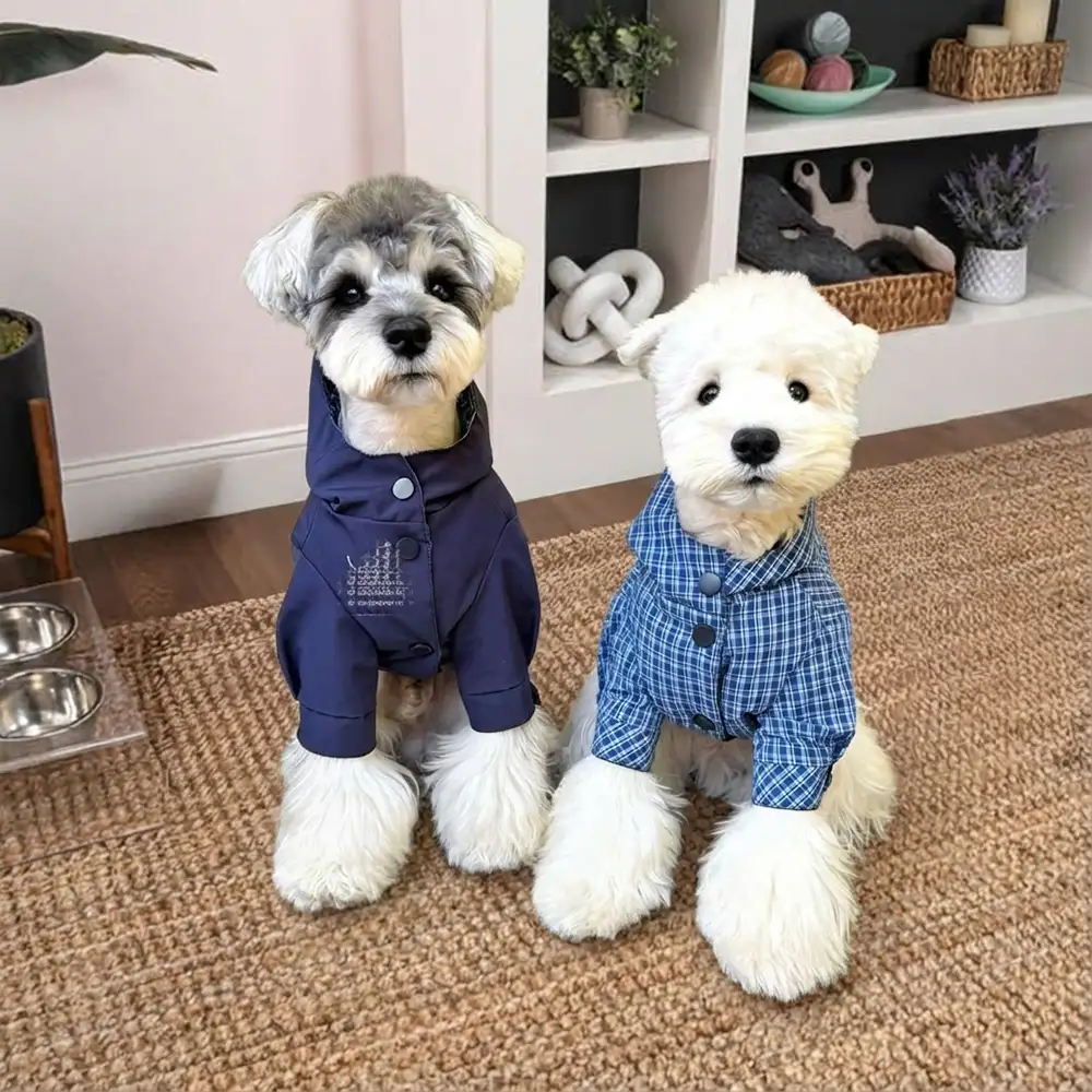 Veste de chien réversible à deux faces élégante, coupe-vent, pour l'extérieur. - Image 6