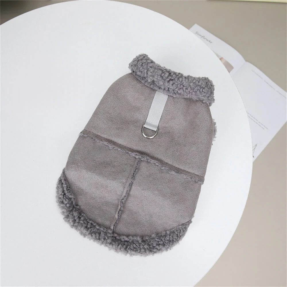 Veste pour chien en peau de mouton chaude et élégante pour l'hiver - Image 10