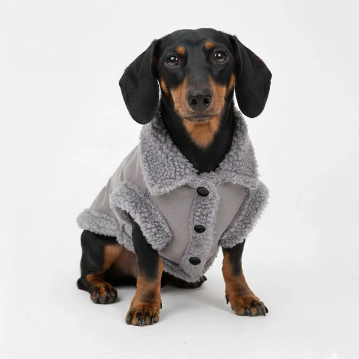 Veste pour chien en peau de mouton chaude et élégante pour l'hiver - Image 2