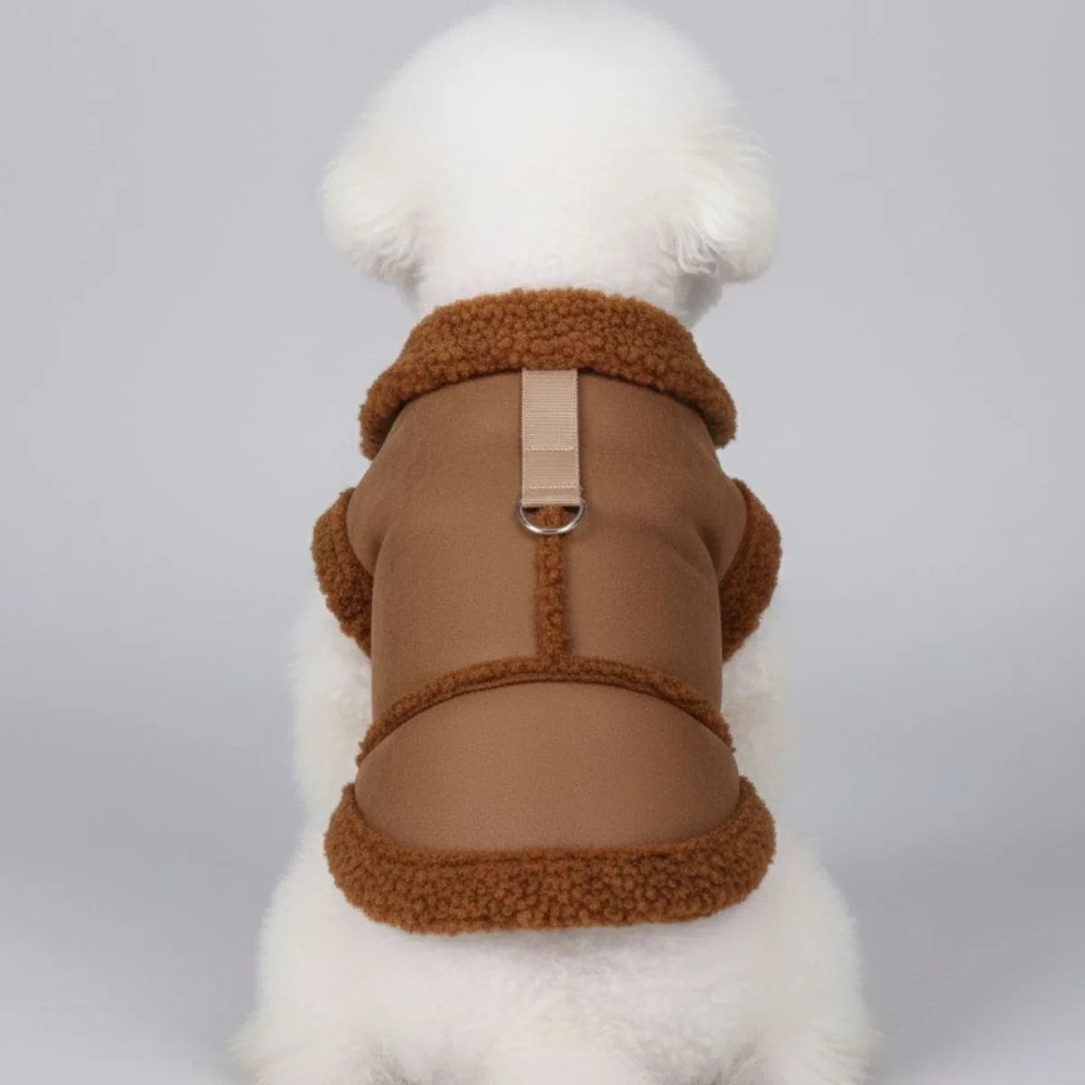 Veste pour chien en peau de mouton chaude et élégante pour l'hiver - Image 3