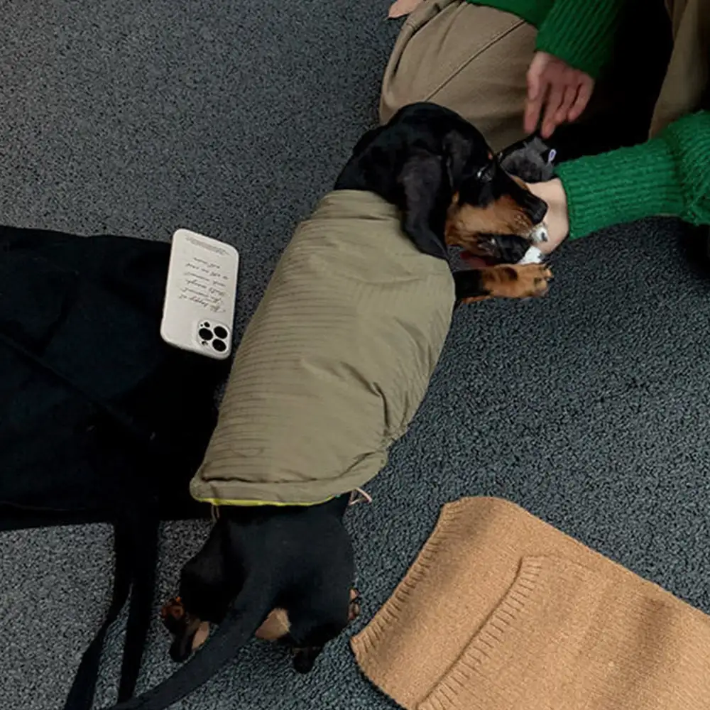 Veste pour chien réversible en padded, épaisse et chaude. - Image 12